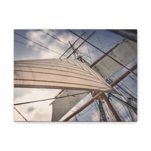 Serene Nautical Canvas Print, Boat Art Decor, Coastal Home Wall Art, Beach House Decoration, Gift for Sailors & Ocean Lovers