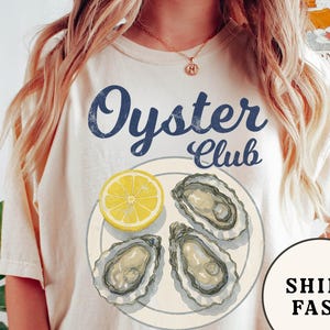 Vintage Oyster Club T-Shirt: Distressed Coastal Graphic Tee