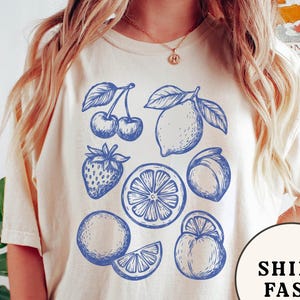 Comfort Colors Vintage Fruit T-Shirt: Retro Foodie Graphic Tee
