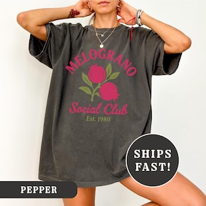 Vintage Pomegranate Graphic Tee: Comfort Colors Italian Cottagecore Shirt