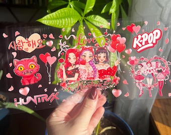 Pellicola protettiva UV per tazza Kpop di San Valentino - Pellicola protettiva UV per tazza - Pellicola protettiva per tazza a forma di globo di neve - Pellicola protettiva per tazza tecnologica per San Valentino pronta per l'applicazione - #234