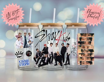 Pellicola protettiva UV DTF per bicchieri Stray Kids - Pellicola protettiva UV DTF - Pellicola protettiva Snowglobe per bicchieri - Pellicola protettiva KPOP pronta per l'applicazione - #177