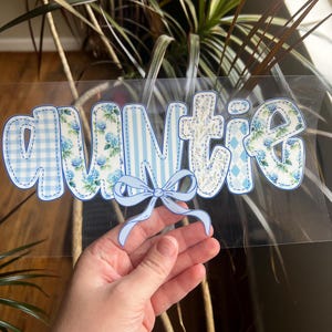 Envoltorio UV para taza &quot;Tía&quot; - Envoltorio UV para taza - Envoltorio para taza &quot;Bola de nieve&quot; - Lindo envoltorio para taza &quot;Tía&quot; listo para aplicar - Día de la Madre - #216