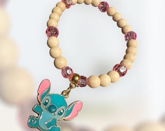 Stitch, from Lilo & Stitch movie, bead bracelet