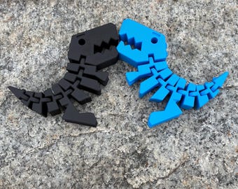 Large Articulated T. Rex Dinosaur Toy - 3D Printed Fidget Dino - Posable T Rex Figure - Desk Toy Gift for Kids & Adults