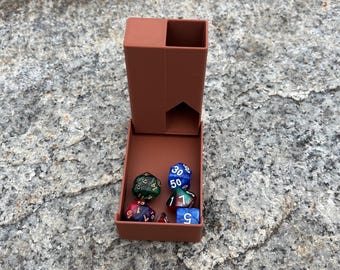 Pocket Dice Tower | Mini Portable Dice Roller | DnD Table Accessory | Travel RPG Tower | Dice Goblin Gift