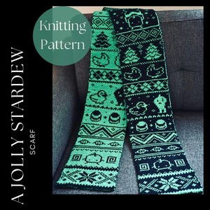 A Jolly Stardew Scarf Knitting Pattern