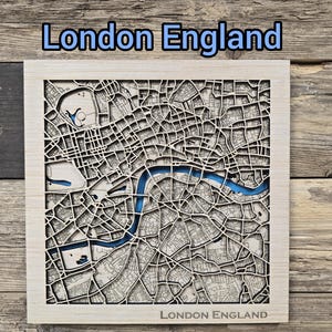 Arquivo svg de mapa em camadas de Londres, Inglaterra, mapa svg de madeira de Londres, svg de Londres, arquivo de mapa 3D de Londres, mapas de cidades em camadas, arquivo svg de mapa de Londres cortado a laser