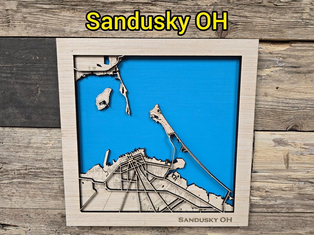 Ohio Layered Map Sandusky Ohio Layered Map SVG File (digital Download) - Etsy