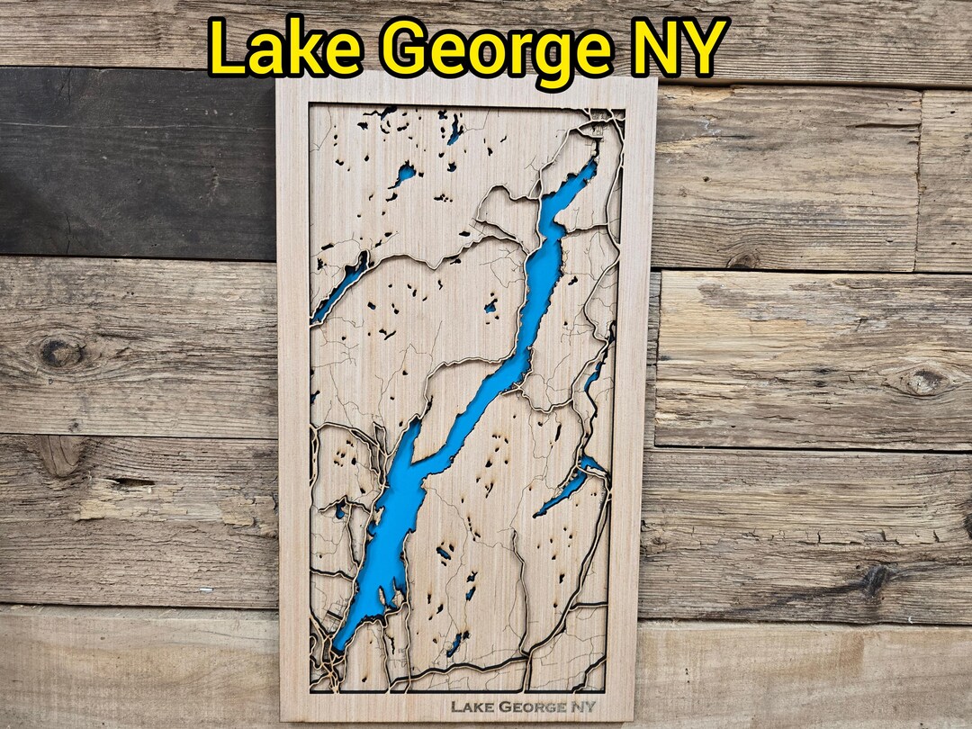Lake George New York Layered Map SVG File (digital Download) - Etsy