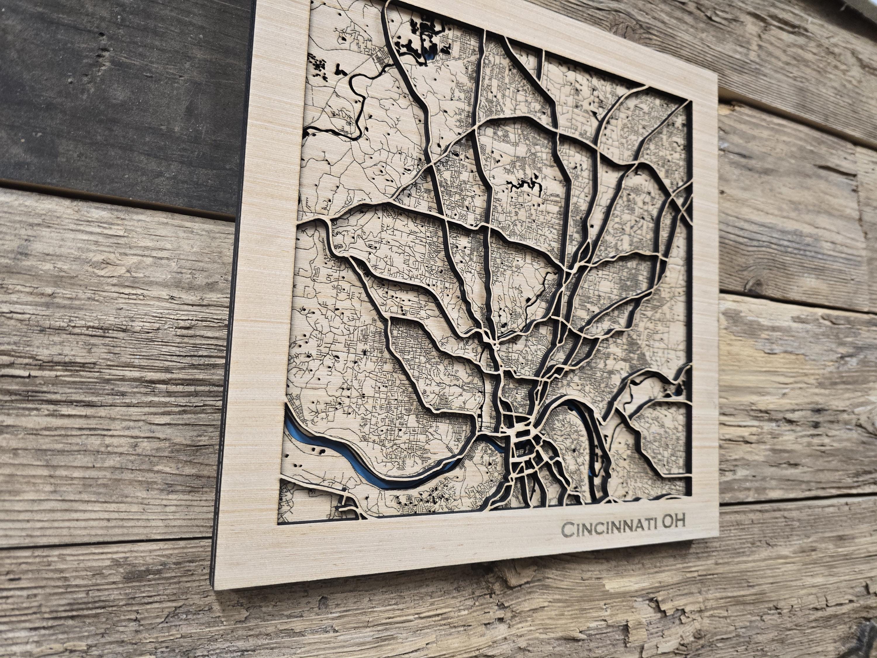 Ohio Layered Map Cincinnati Ohio Layered Map SVG File (digital Download) - Etsy