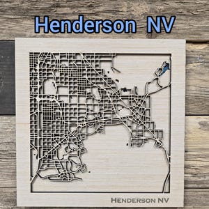 File svg mappa stratificata Henderson NV, file svg mappa città stratificata, file mappa legno 3D stratificata, file svg mappa legno stratificata, file svg mappa laser città Henderson