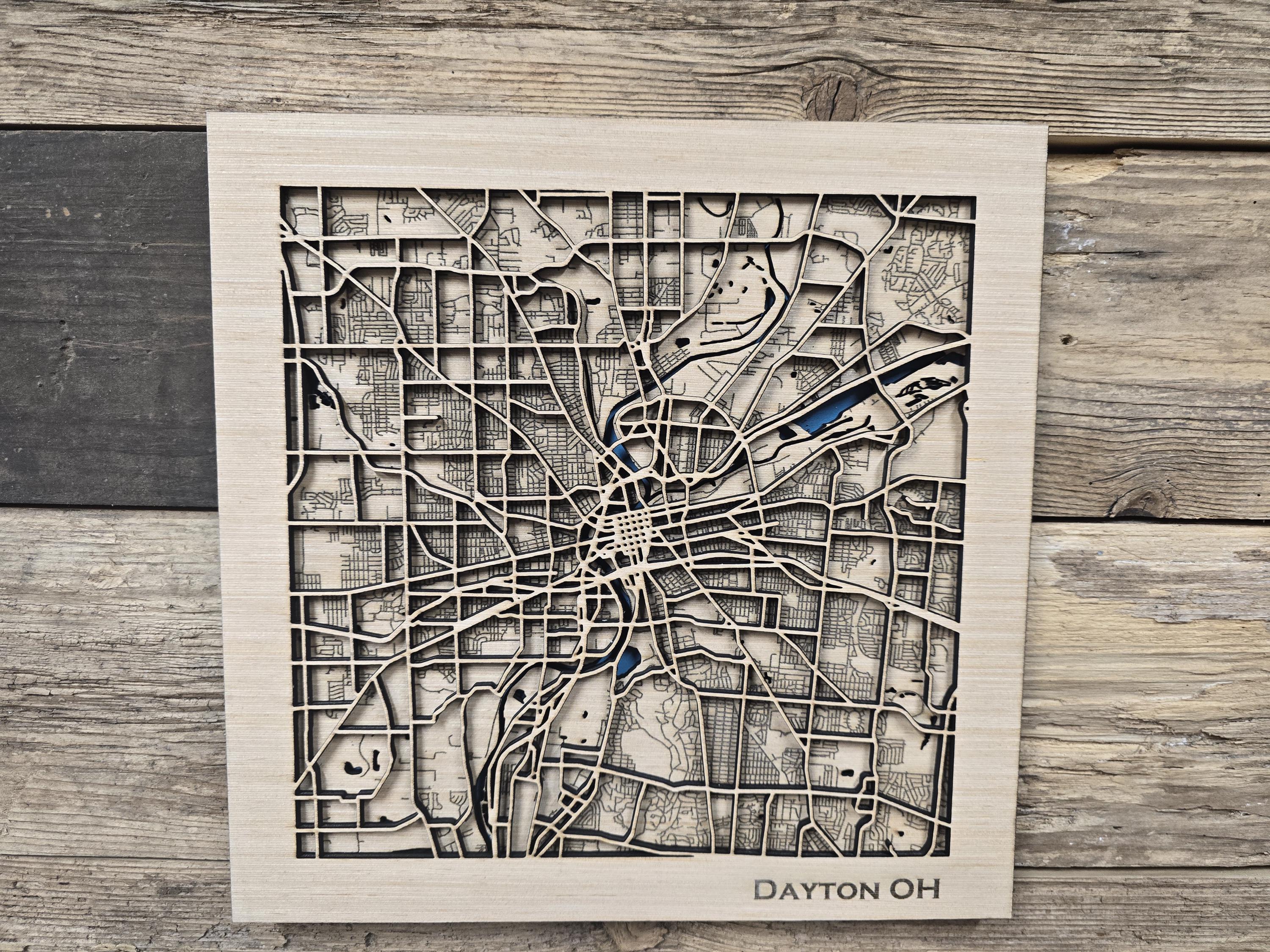 Ohio Layered Map Dayton Ohio Layered City Map SVG File (digital Download) - Etsy