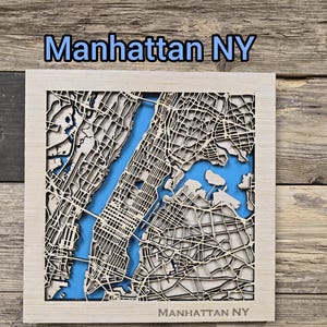 Manhattan Lagenplan SVG-Datei, Stadtplan svg, Laser geschnitten Karte svg, Lagenplan, Map svg, 3D Holzkarte svg Datei, Map-Datei, New York svg