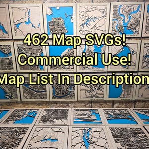 Map svg files for laser cutting, city maps svg, lake maps svg, 3d wooden maps, layered maps svg, downloadable maps, layered lake maps svg