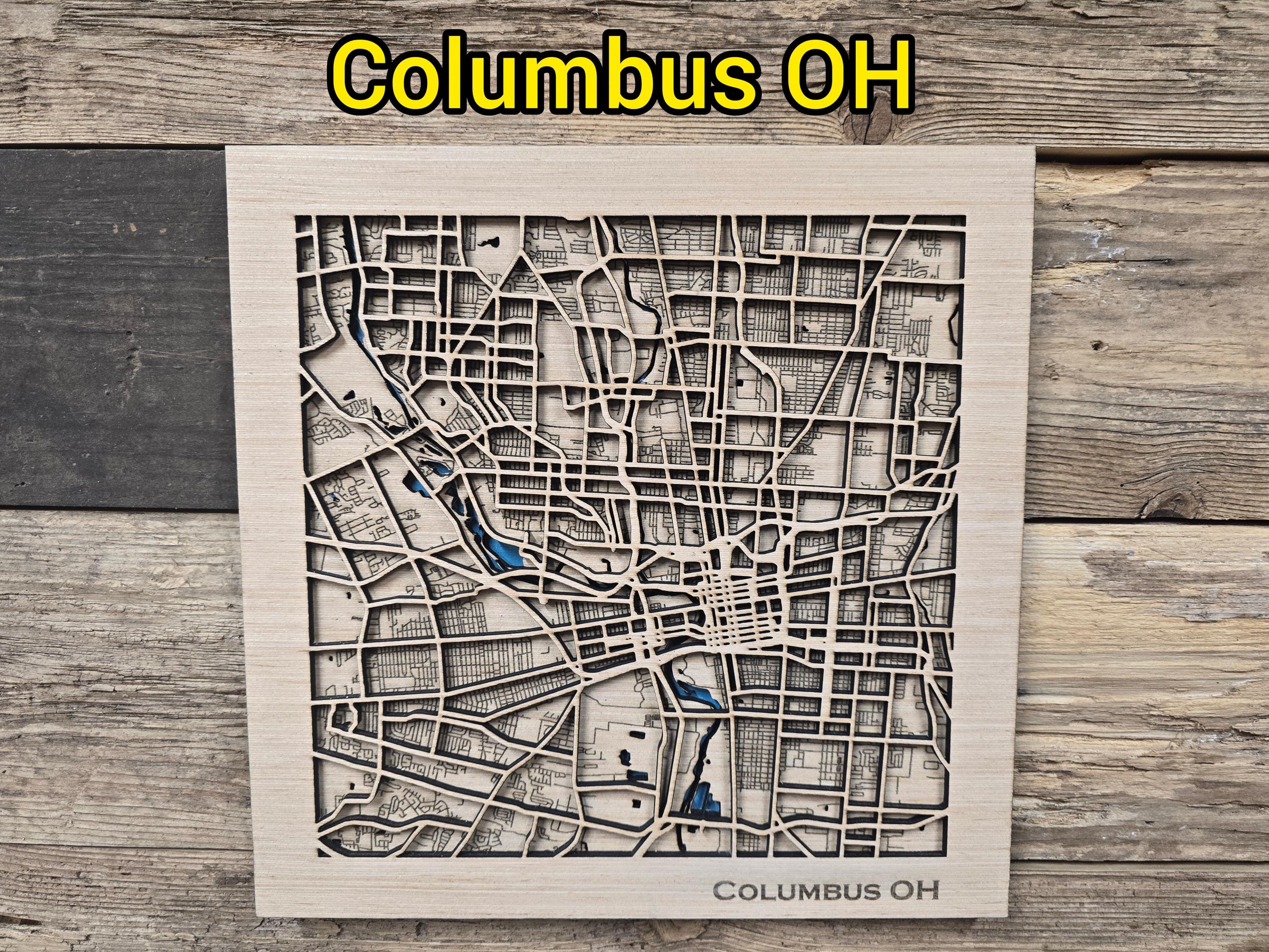 Ohio Layered Map Columbus Ohio Layered City Map SVG File (digital Download) - Etsy