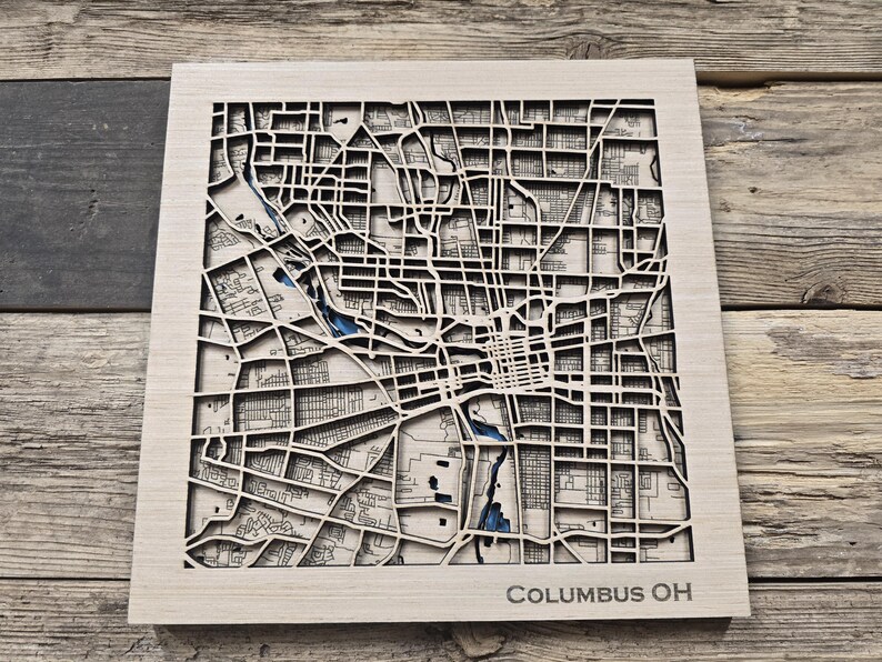 Ohio Layered Map Columbus Ohio Layered City Map SVG File (digital Download) - Etsy Canada