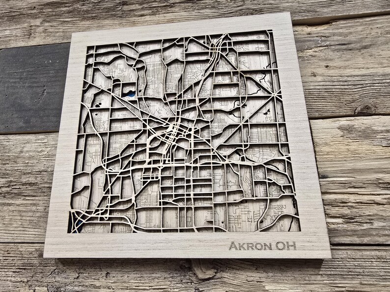 Ohio Layered Map Akron Ohio Layered City Map SVG Cutting File (digital Download) - Etsy