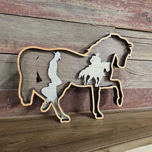 Horse SVG, Cowboy SVG, layered horse for laser cutting, country svg laser file, cowboy on horse svg, layered laser svg file, laser svg files