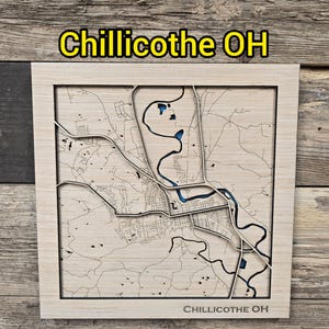 Chillicothe Ohio Layered City Map SVG File (Digital Download)