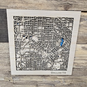 Dallas Texas Layered Map Svg File, Wood Layered Maps, 3d Wooden Map ...