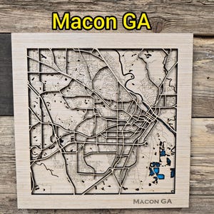 Macon, Georgia, lagerkarta SVG-fil (digital nedladdning)