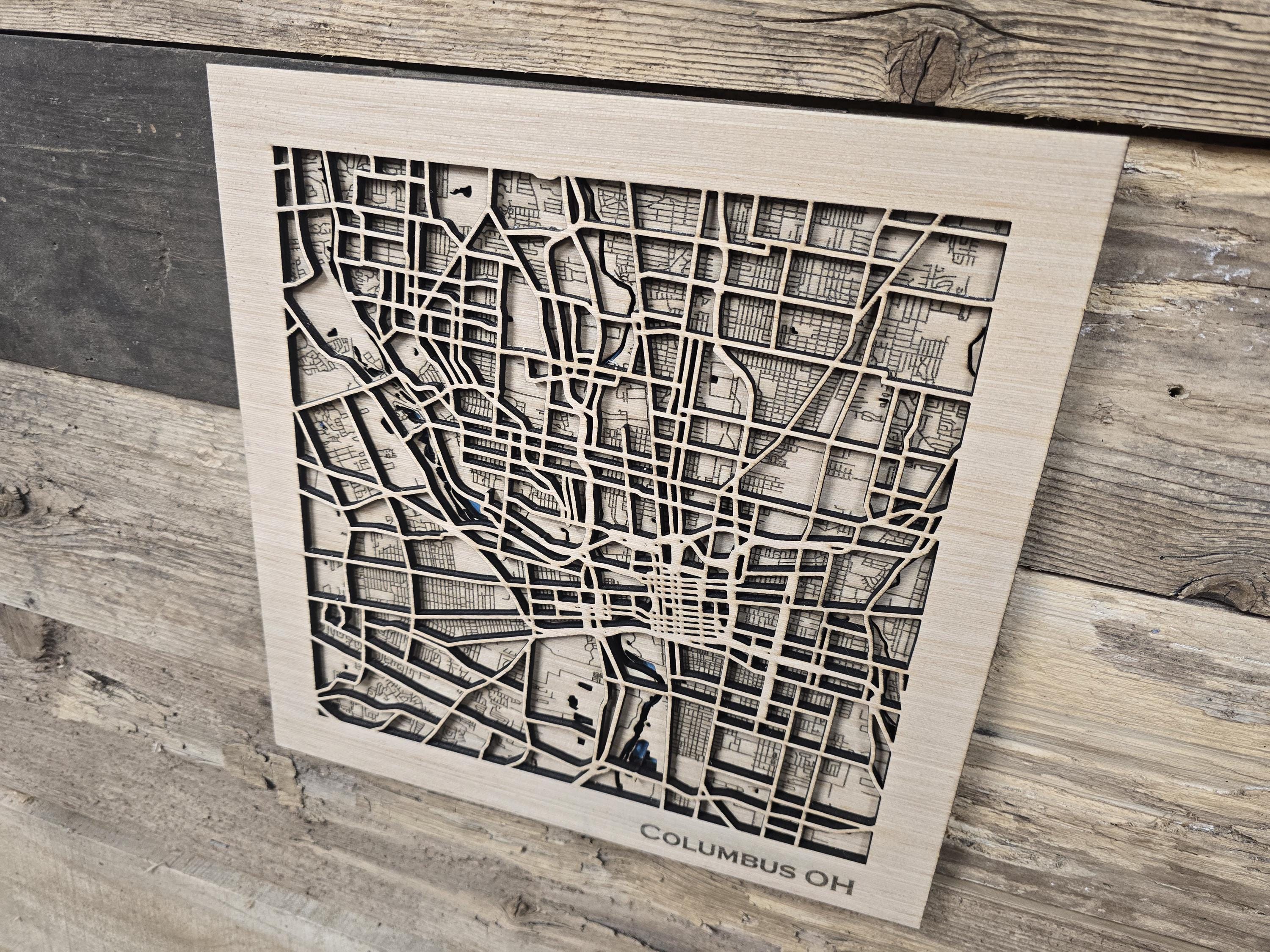 Ohio Layered Map Columbus Ohio Layered City Map SVG File (digital Download) - Etsy
