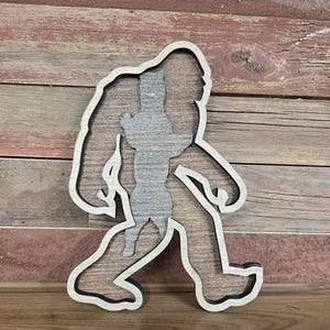 Sasquatch bear svg laser file, bigfoot svg, grizzly bear svg file, layered bigfoot svg, layered bear svg, digital laser cutting file