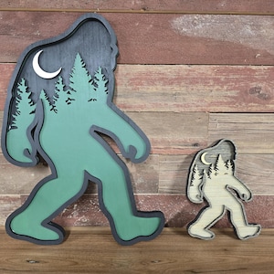 Sasquatch svg file, sasquatch layered laser file, Bigfoot svg laser file, laser cut file for bigfoot, sasquatch svg for lasers, sasquatch