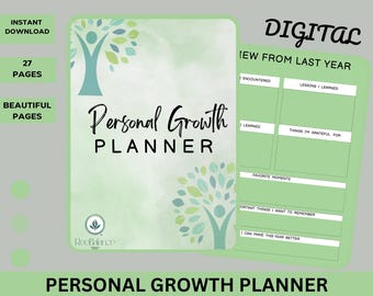 Personal Growth Plan | Self-Growth Planner | Digital Goal Setting Journal