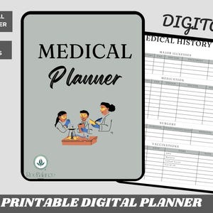 Digital Medical Planner | Wellness Organizer | Health Organizer | Medical Log & Tracker