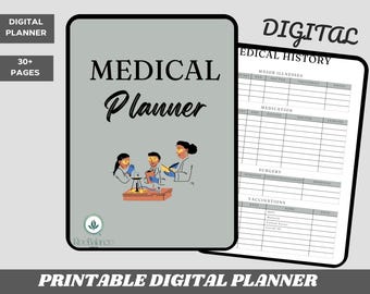 Digital Medical Planner | Wellness Organizer | Health Organizer | Medical Log & Tracker