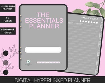 Hyperlinked Planner All in one planner Google calendar Good notes Templates Best Digital Planner 2025 digital planner Essential Planner