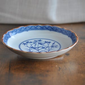 Handmade Elegant Porcelain Plate with Delicate Dianthus Motif