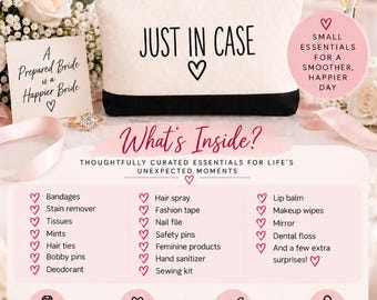 Kit de emergencia para la novia / Artículos esenciales para el día de la boda