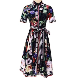 knee length dresses for ladies ALEMAIS~ Hazel embroidered midi dress main image 0