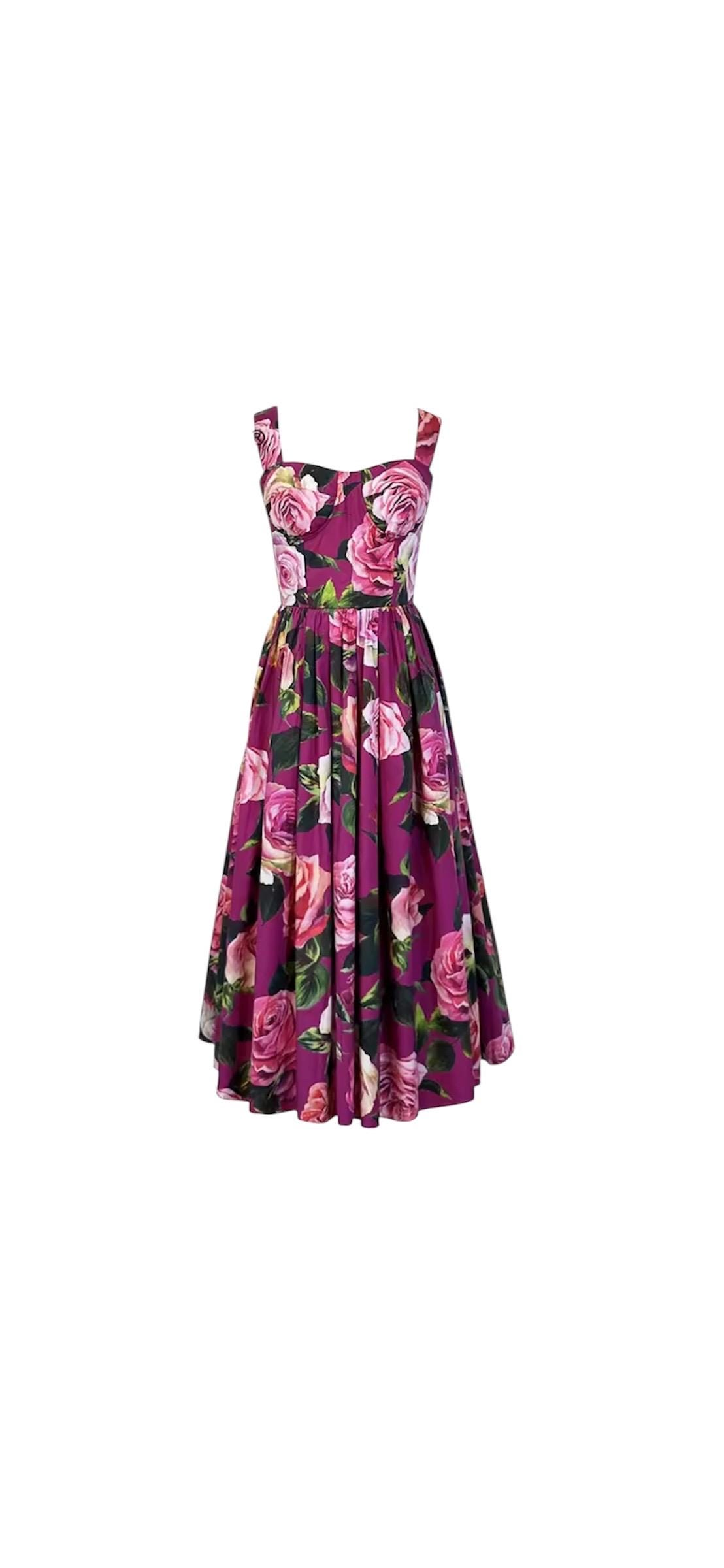dolce gabbana blue dress with rose Designer Fashion Outlet main image 1