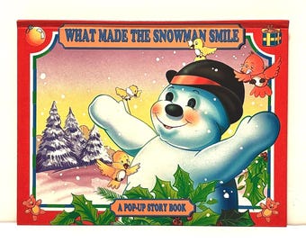 1997 What Made The Snowman Smile Pop-Up Book Vintage Pop-Up Book GrandreamsVintage Book Vintage Children's Books