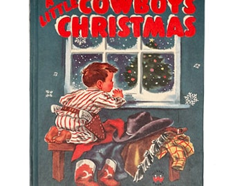 1951 Un libro de maravillas navideñas de un pequeño vaquero Vintage Christmas Wonder Book Libro para niños como nuevos libros maravillosos