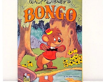 1948 Bongo Walt Disney Productions Vintage Bongo Children's Book Small Disney Children's Collectible Book Disney Books