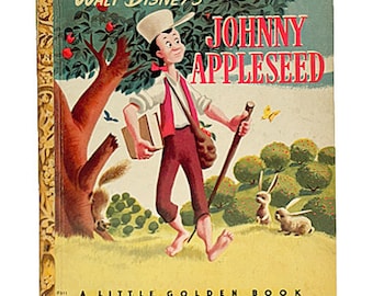 1949 Johnny Appleseed Version A Vintage Walt Disney's Johnny Appleseed Little Golden Book Vintage Children's Books