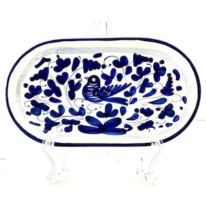 8” Vintage Mario Sambuco Italian Dish Vintage Relish Dish Made in Italy Hand Painted Trinket Dish