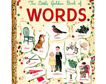 1948 Words Golden Book Vintage Words Hardcover Children's Book Vintage Golden Book