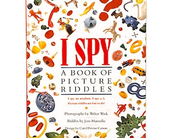 1992 I Spy, A Book of Picture Riddles Vintage I Spy Book Vintage Children's Riddle Book