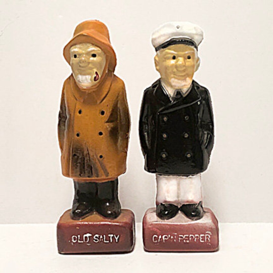 Vintage Old Salty and Cap'n Pepper Salt and Pepper Shakers Etsy