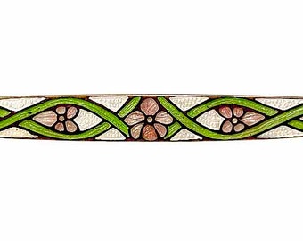 Antique Guilloche Enamel Bar Pin Vintage Bar Pin Vintage Pink and Green Bar Pin Guilloche Pin