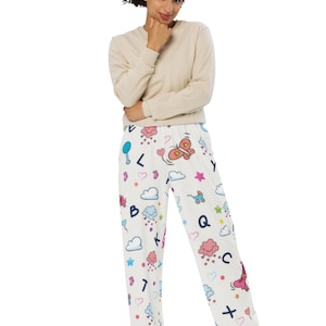All-Over Print Wide-Leg Pants  - Leisure Comfortable Casual Pants