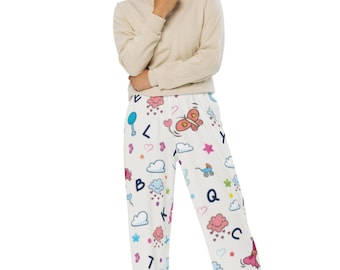 All-Over Print Wide-Leg Pants  - Leisure Comfortable Casual Pants