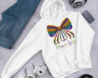 Mardi Gras Graphic Pullover Sweatshirt Hoodie – Casual Fit, Soft Fabric, Stylish Designs for Everyday, Perfect for Any Season and Occasion.