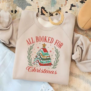 All Booked for Christmas Png, Christmas Books Png, Book Lovers Png, Christmas Teacher Png, Librarian Gift Png,Gift for Teachers, Bookish Png